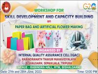 2-Days Workshop on Paper Bag and Artificial Flower making from 27-28th June, 2023